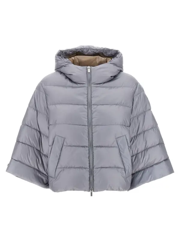 Cape down jacket PESERICO Gray