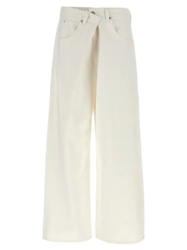 'Vana Fold' jeans AGOLDE White