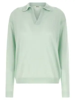 Silk cashmere sweater AURALEE Green