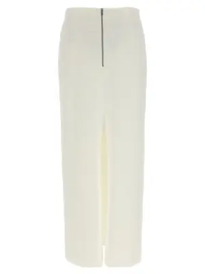 Double face knit skirt A25SS02WFIVORYWHITE AURALEE White