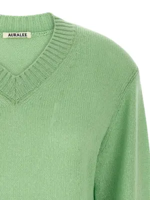 Cashmere sweater Man AURALEE Green