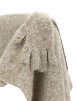 Glove cape 35% mohair wool 35% alpaca wool 30% polyamide MOSCHINO Gray