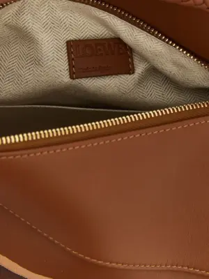 'Puzzle Edge' small handbag 100% calfskin leather (Bos Taurus) LOEWE Brown