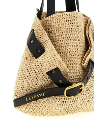 'Punch Hole' mini shopping bag Woman LOEWE Beige