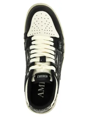 'Bandana Skel Top Low' sneakers 100% calfskin leather (Bos Taurus) AMIRI Black