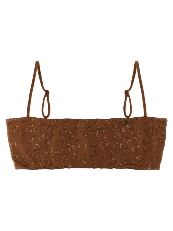 'Athena' bikini top MC2 SAINT BARTH Brown