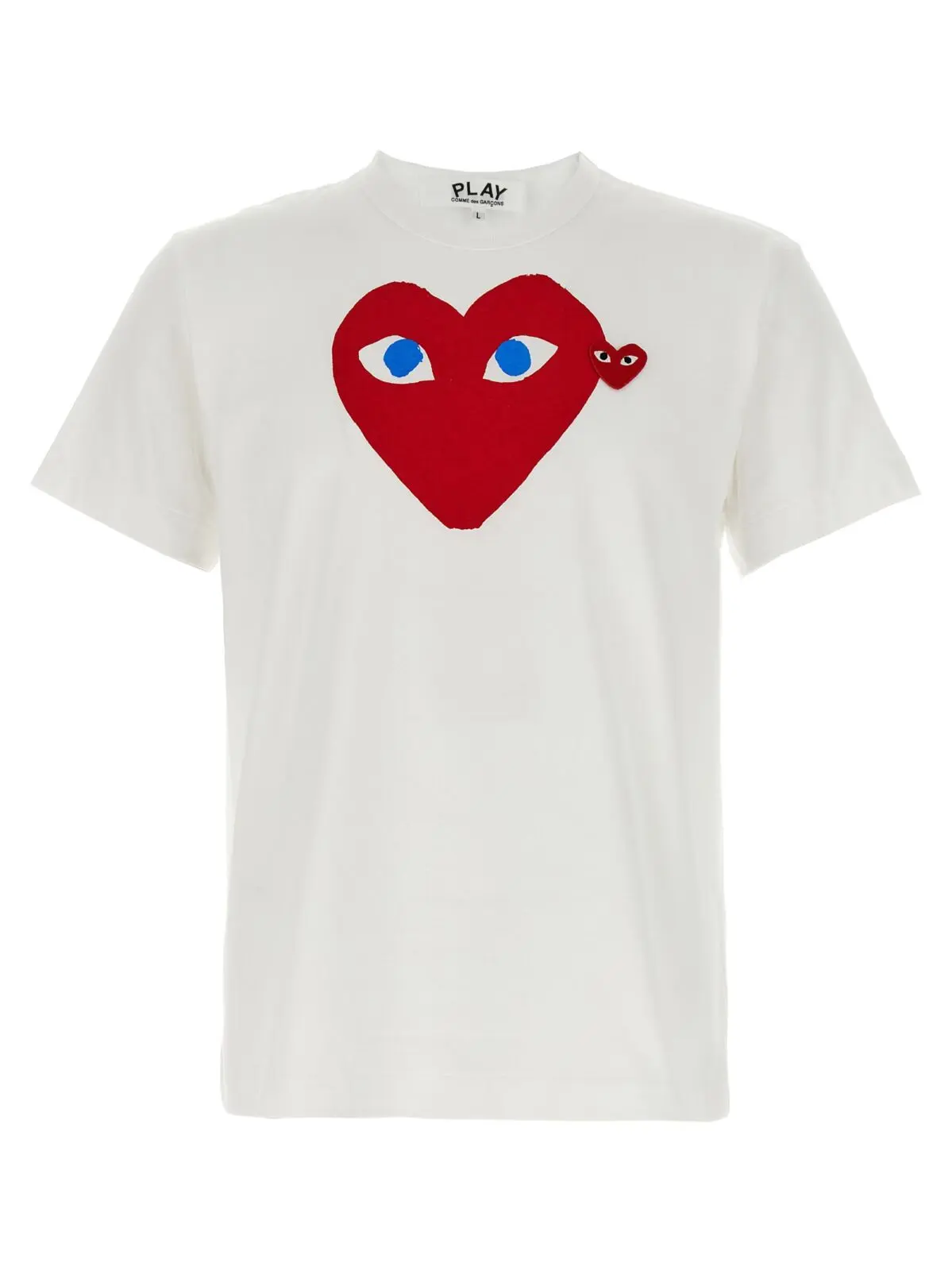 Футболка Comme Des Garçons Play з принтом та логотипом Червона 1 Printed T-shirt and logo patch COMME DES GARÇONS PLAY Red