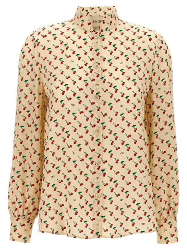 Valentino Garavani 'Cherryfic' shirt VALENTINO GARAVANI Beige