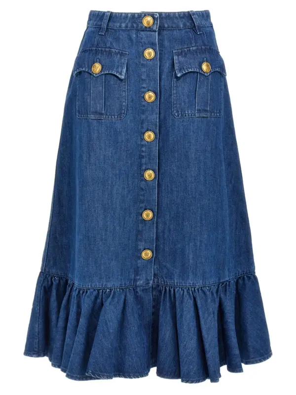 Valentino Garavani denim skirt VALENTINO GARAVANI Blue