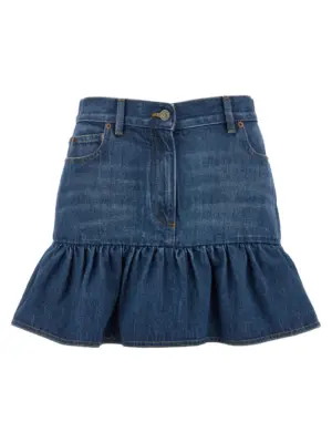 Denim skirt VALENTINO GARAVANI Light Blue