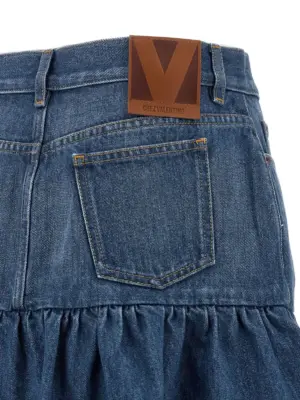 Denim skirt 100% cotton VALENTINO GARAVANI Light Blue