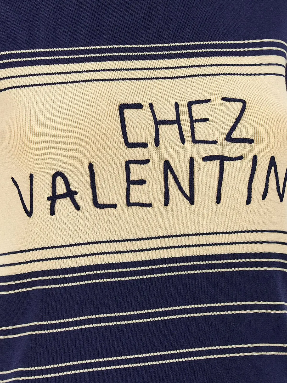 Футболка Chez Valentino Valentino Garavani Синя 4 Valentino Garavani 'Chez Valentino' T-shirt 100% cotton VALENTINO GARAVANI Blue