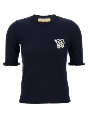 Valentino Garavani VG embroidery top VALENTINO GARAVANI Blue