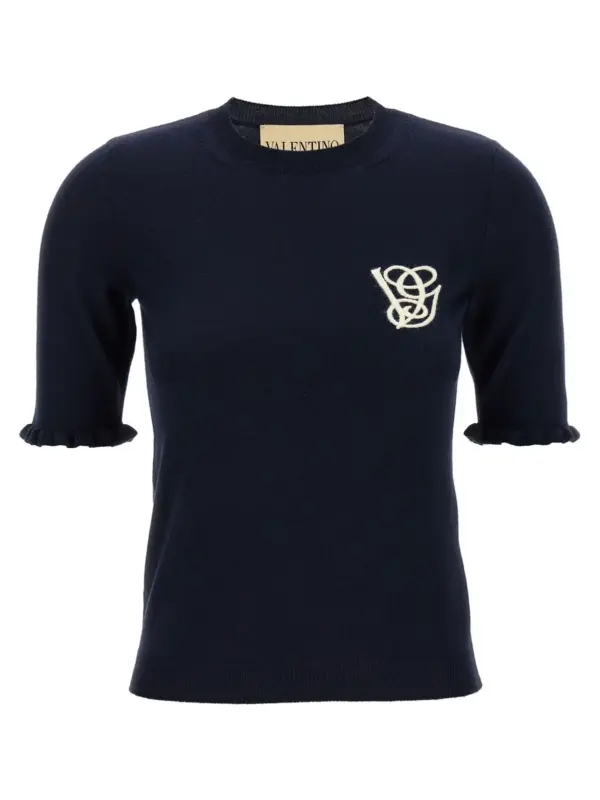 Valentino Garavani VG embroidery top VALENTINO GARAVANI Blue