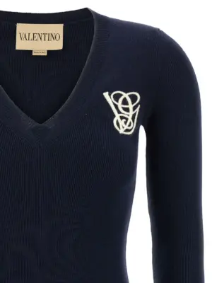 Valentino Garavani embroidery sweater Woman VALENTINO GARAVANI Blue