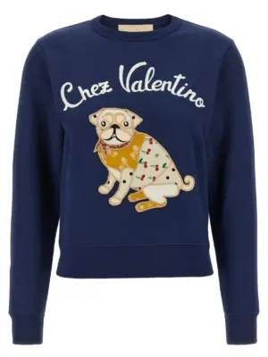 Valentino Garavani 'Chez Valentino' sweatshirt VALENTINO GARAVANI Blue