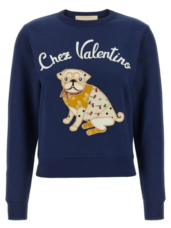 Valentino Garavani 'Chez Valentino' sweatshirt VALENTINO GARAVANI Blue