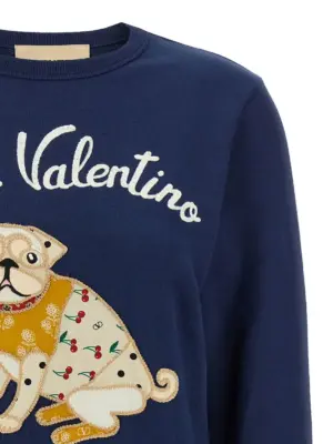 Valentino Garavani 'Chez Valentino' sweatshirt Woman VALENTINO GARAVANI Blue