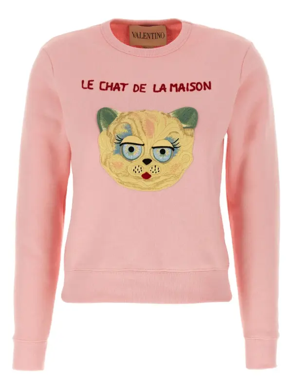 Valentino Garavani 'Le Chat de la Maison' sweatshirt VALENTINO GARAVANI Pink