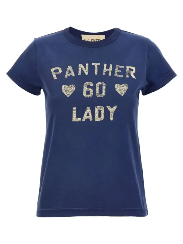 Valentino Garavani 'Panther Lady' T-shirt VALENTINO GARAVANI Blue