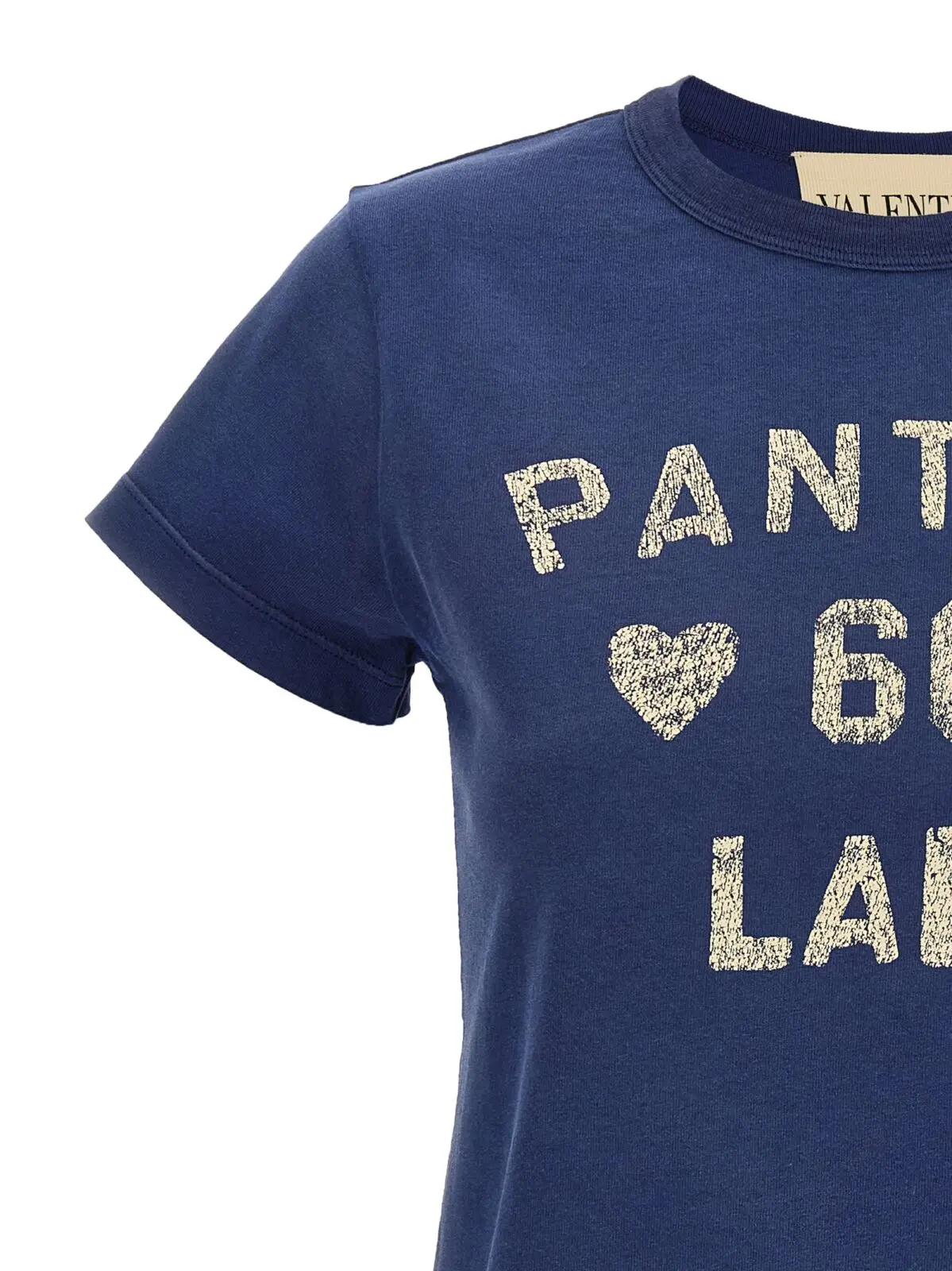 Футболка Panther Lady Valentino Garavani Синя 3 Valentino Garavani 'Panther Lady' T-shirt Woman VALENTINO GARAVANI Blue