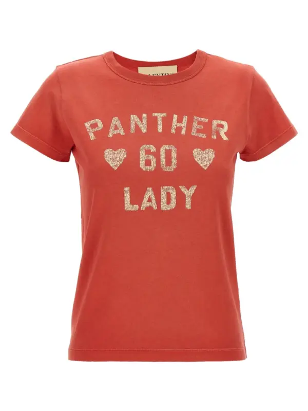 Valentino Garavani 'Panther Lady' T-shirt VALENTINO GARAVANI Red