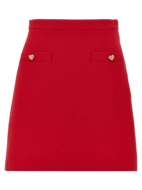 Valentino Garavani Crepe Couture skirt VALENTINO GARAVANI Red