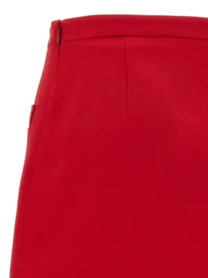 Valentino Garavani Crepe Couture skirt 65% virgin wool 35% silk VALENTINO GARAVANI Red