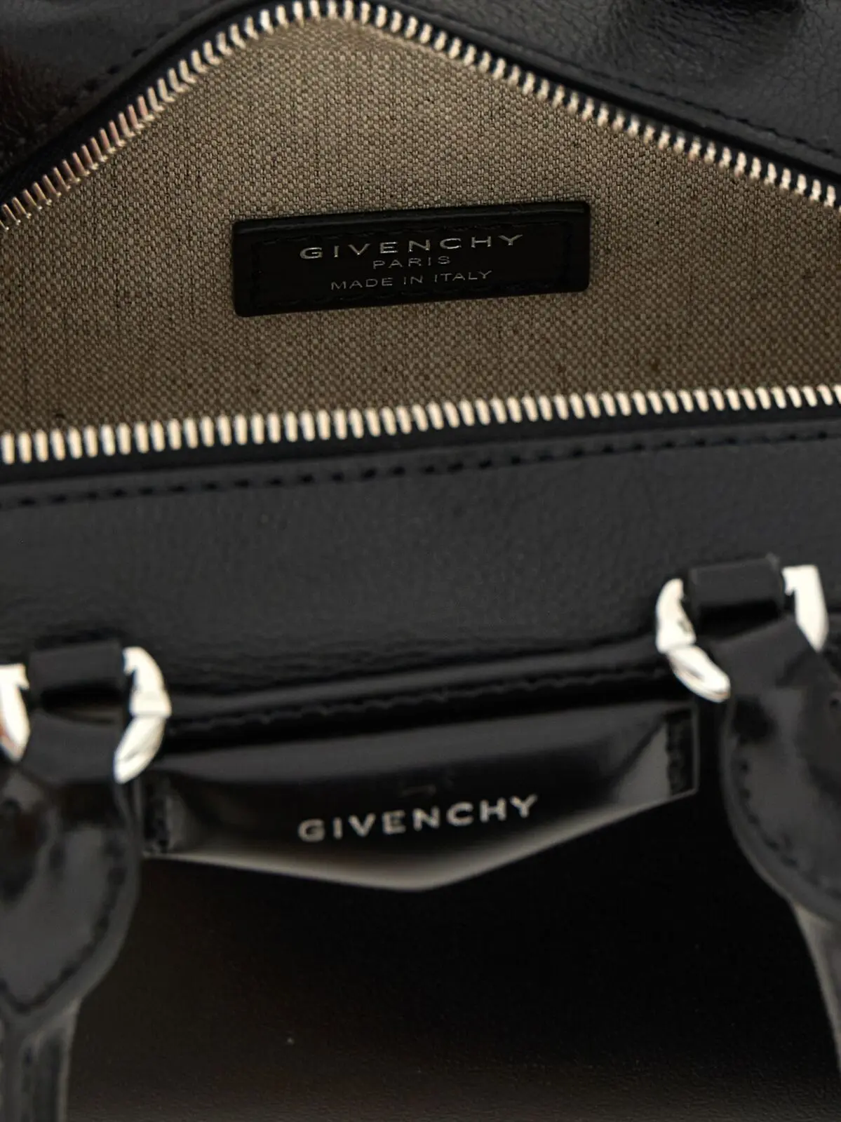 Міні-сумка Givenchy Antigona East-West Чорна 4 'Antigona East-West' mini handbag 100% calfskin leather (Bos Taurus) GIVENCHY Black