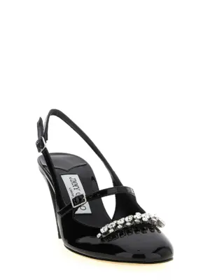 'Belinda' slingback BELINDASB70PATBLACK JIMMY CHOO Black