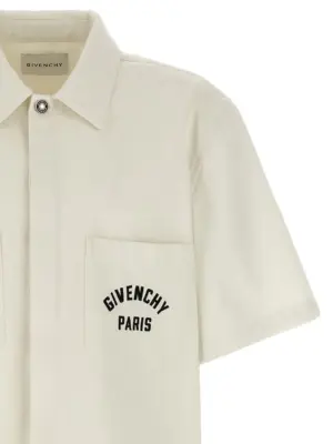 Logo embroidery shirt Man GIVENCHY Beige