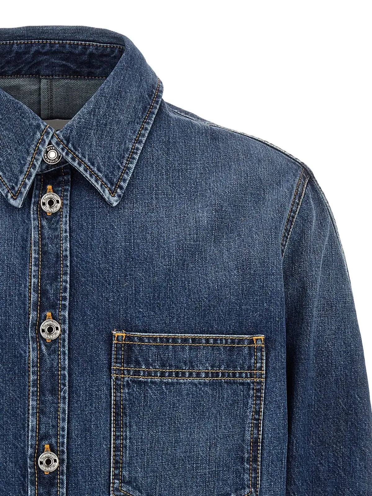Сорочка Givenchy з деніму Синя 3 Denim overshirt Man GIVENCHY Blue