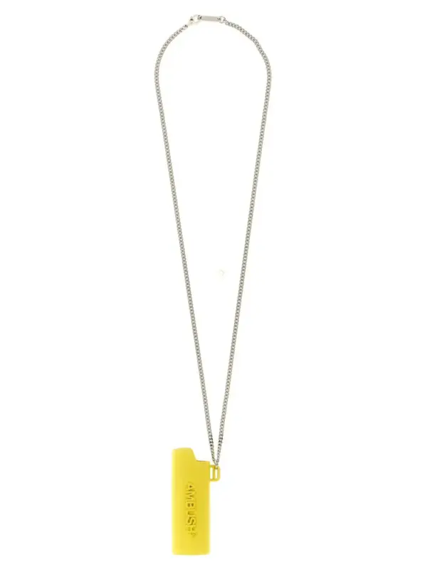 'Logo lighter case' necklace AMBUSH Yellow
