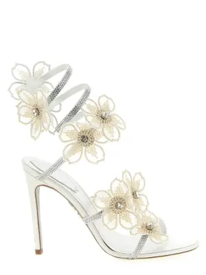 'Peach Flower' sandals RENÉ CAOVILLA White