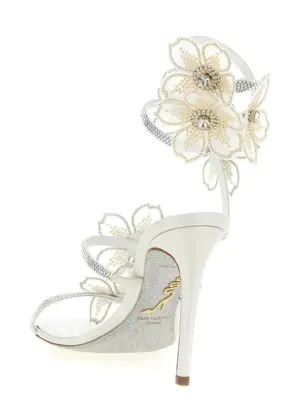'Peach Flower' sandals Woman RENÉ CAOVILLA White