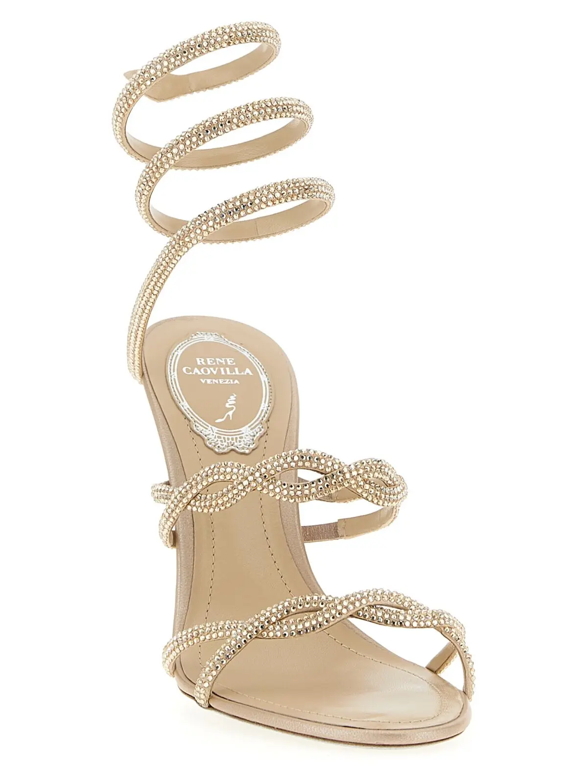 Сандалії Braid Cleo René Caovilla Бежеві 2 'Braid Cleo' sandals C12542105R001V104 RENÉ CAOVILLA Beige
