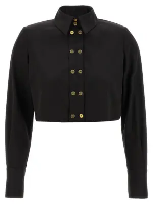 Cropped shirt ELISABETTA FRANCHI Black