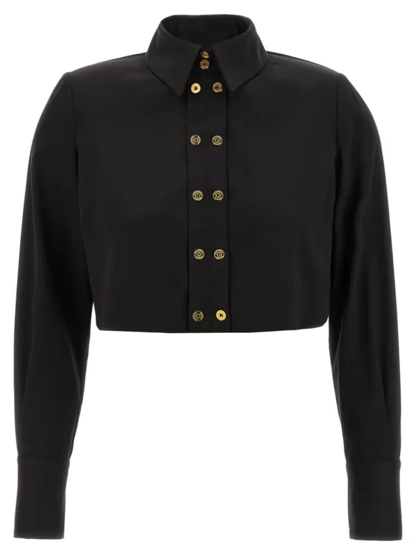 Cropped shirt ELISABETTA FRANCHI Black