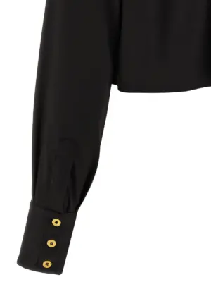 Cropped shirt 96% lycra 4% elastane ELISABETTA FRANCHI Black