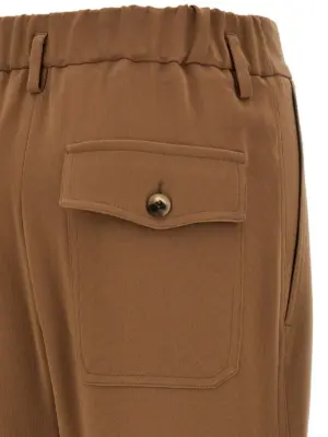 'Work' pants 70% triacetate 30% polyester ALBERTO BIANI Brown