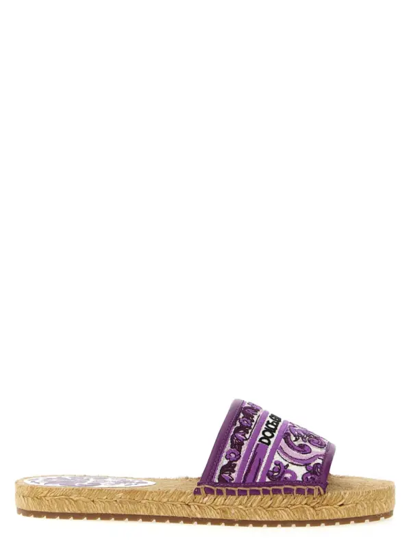 Embroidery espadrilles DOLCE & GABBANA Purple