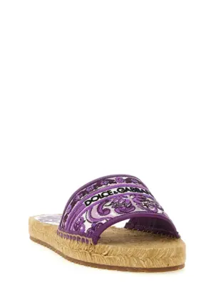 Embroidery espadrilles CE0148AV804I03TN DOLCE & GABBANA Purple