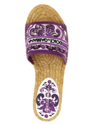 Embroidery espadrilles 80%CO 20%Lamb DOLCE & GABBANA Purple