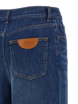 High waist jeans 100% cotton CHLOÉ Blue