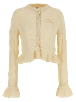 Pointelle cardigan CHLOÉ White
