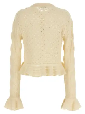 Pointelle cardigan CH25AMC01590107 CHLOÉ White