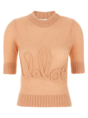 Logo embroidery sweater CHLOÉ Pink