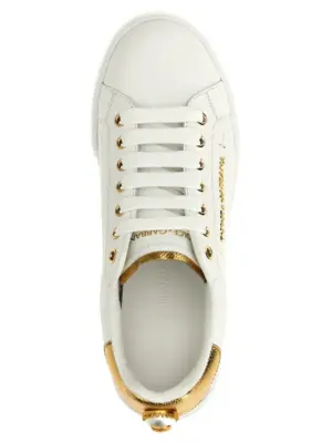 'Portofino' sneakers 100% calfskin leather (Bos Taurus) DOLCE & GABBANA Gold