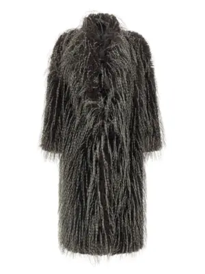Eco fur long hair B&B COUTURE White/Black
