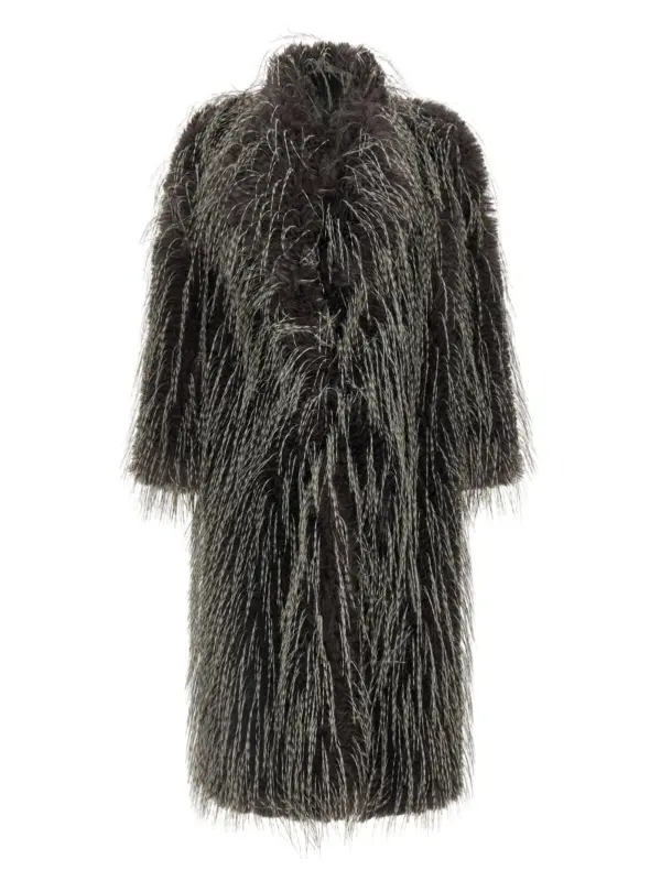 Eco fur long hair B&B COUTURE White/Black